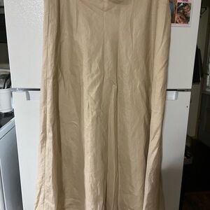 Cream A-Line‎ Maxi Skirt for Casual Wear